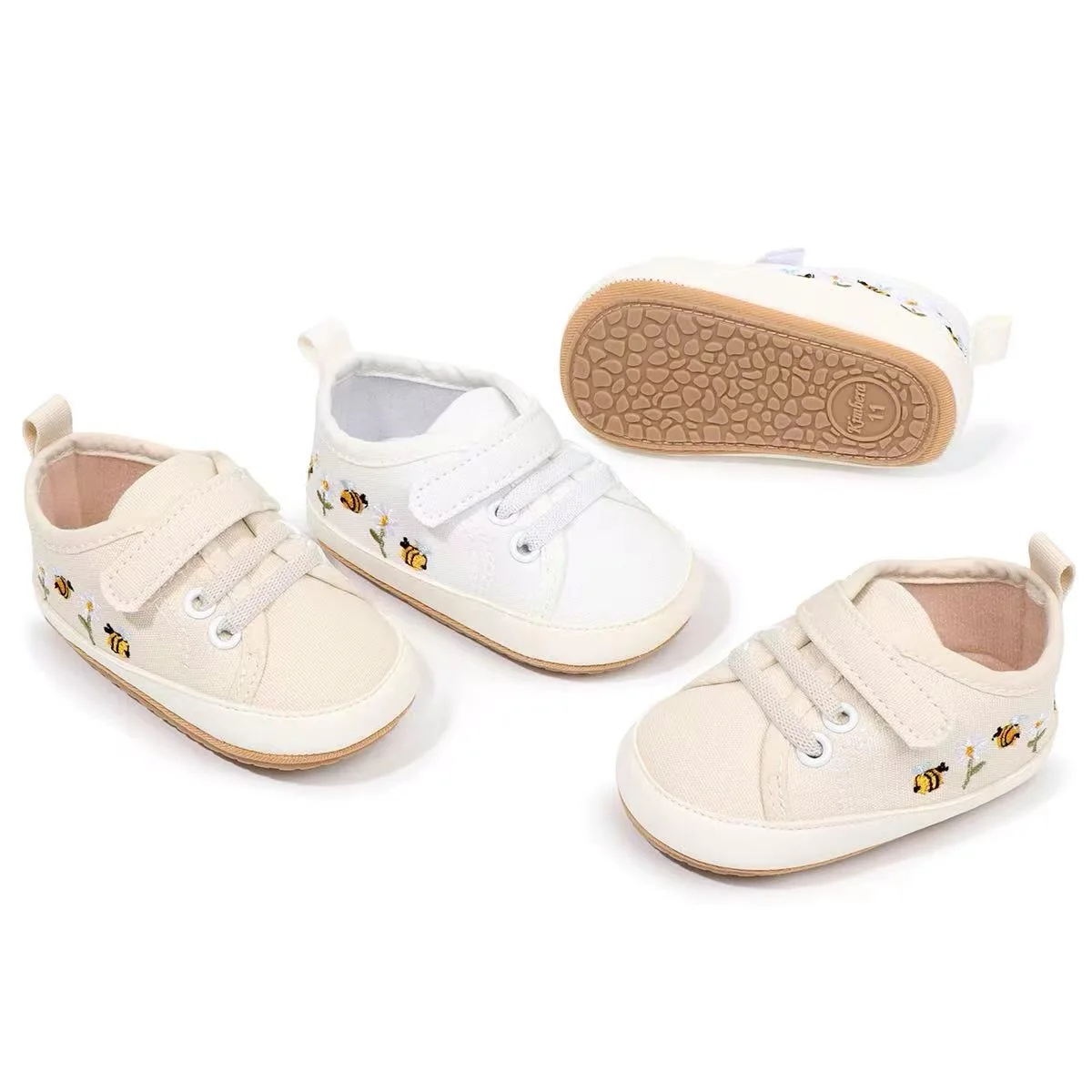 Bee Embroidered Canvas Sneakers ছবি 1